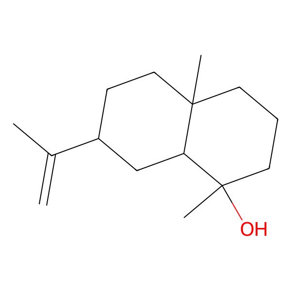 2D Structure of (1R,4aR,7R,8aS)-1,4a-dimethyl-7-prop-1-en-2-yl-2,3,4,5,6,7,8,8a-octahydronaphthalen-1-ol