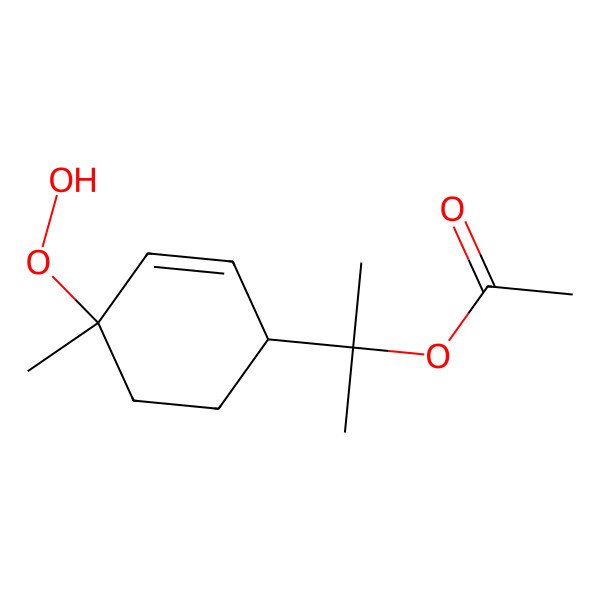 2D Structure of (1R,4S)-1-hydroperoxy-p-menth-2-en-8-ol acetate 2D Structure of (1R,4S)-1-hydroperoxy-p-menth-2-en-8-ol acetate