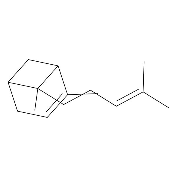 2D Structure of (1R,5R)-2,6-dimethyl-6-(4-methylpent-3-enyl)bicyclo[3.1.1]hept-2-ene