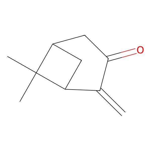 2D Structure of (1R,5R)-6,6-dimethyl-2-methylidenebicyclo[3.1.1]heptan-3-one
