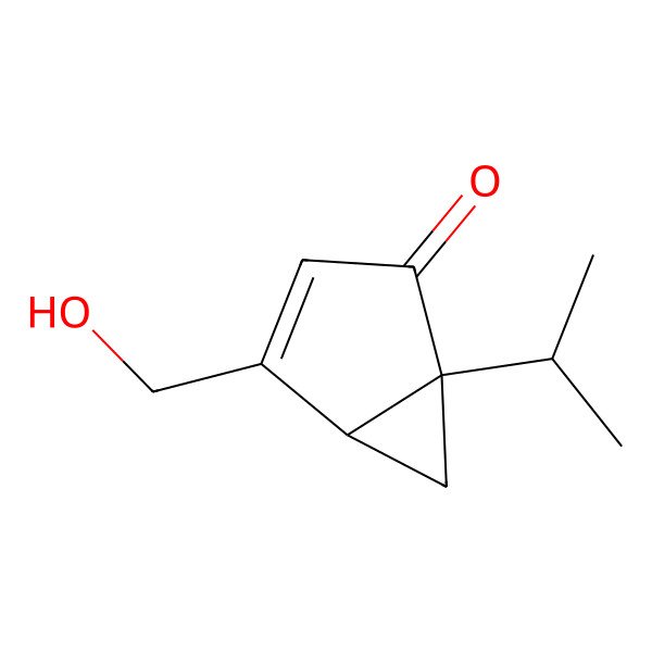 2D Structure of (1R,5S)-4-(hydroxymethyl)-1-propan-2-ylbicyclo[3.1.0]hex-3-en-2-one