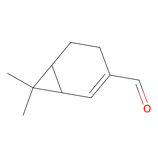 2D Structure of (1R,6S)-7,7-dimethylbicyclo[4.1.0]hept-2-ene-3-carbaldehyde