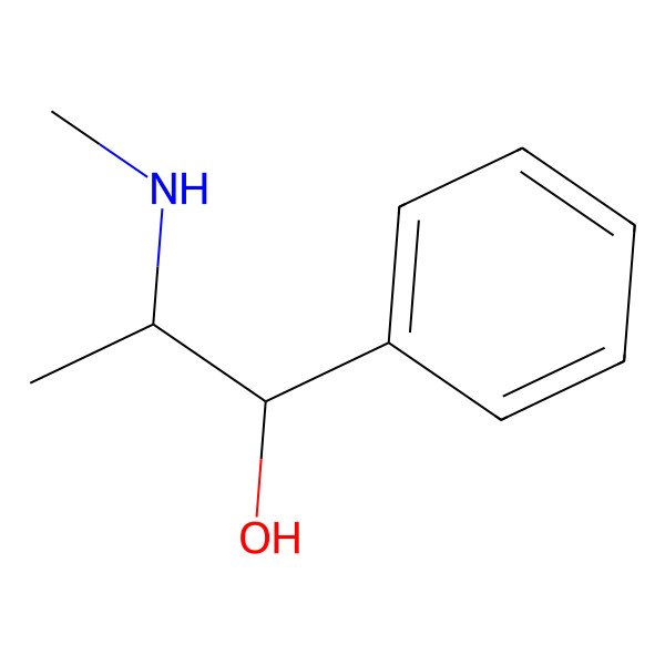 2D Structure of (1S)-1-Phenyl-2-(methylamino)-1-propanol
