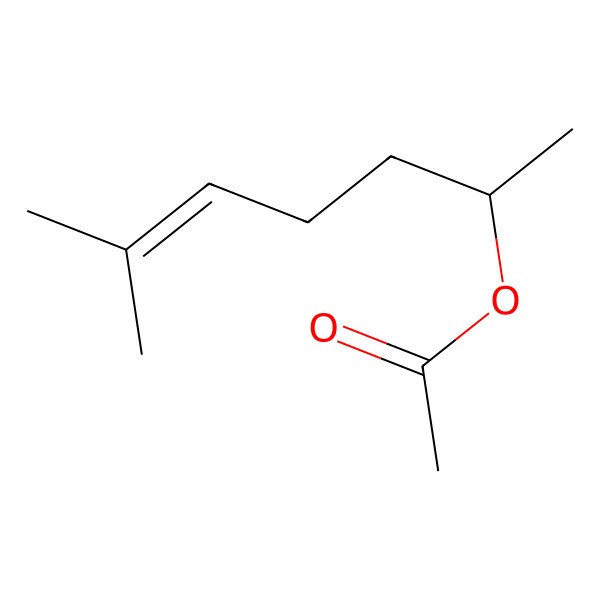 2D Structure of (1S)-1,5-Dimethyl-4-hexenyl acetate
