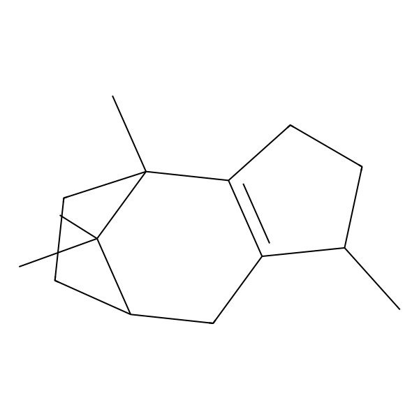 2D Structure of [1S-(1alpha,4alpha,7alpha)]-1,2,3,4,5,6,7,8-octahydro-1,4,9,9-tetramethyl-4,7-methanoazulene