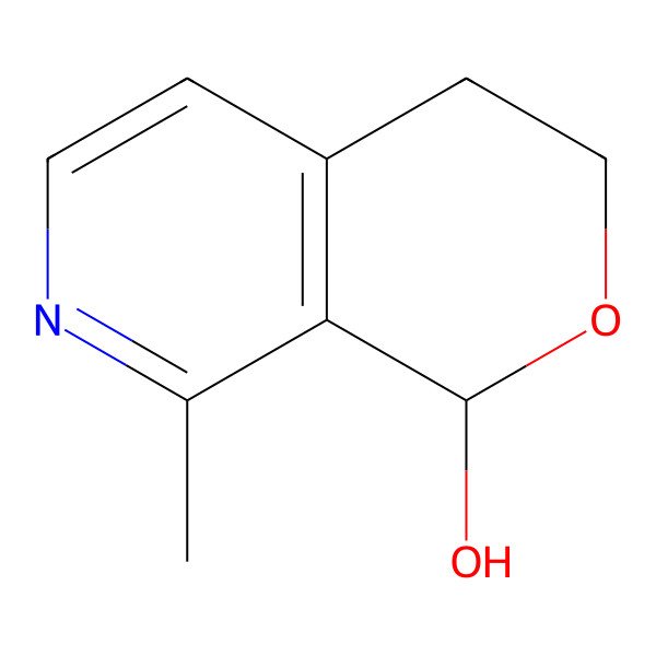 2D Structure of (1S)-8-methyl-3,4-dihydro-1H-pyrano[3,4-c]pyridin-1-ol