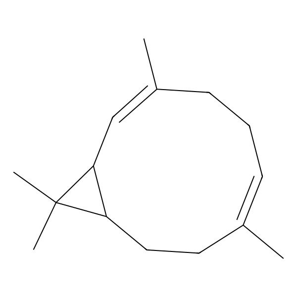 2D Structure of (1S,2E,10R)-3,7,11,11-tetramethylbicyclo[8.1.0]undeca-2,6-diene