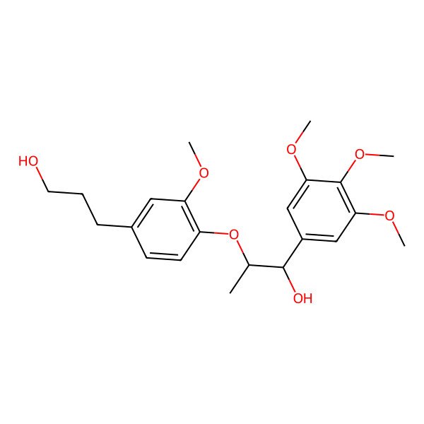 2D Structure of (1S,2R)-2-[4-(3-hydroxypropyl)-2-methoxyphenoxy]-1-(3,4,5-trimethoxyphenyl)propan-1-ol