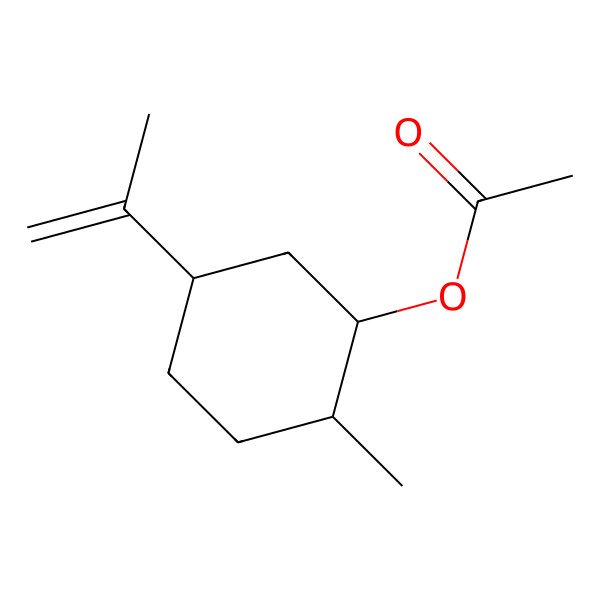 2D Structure of [(1S,2R,5S)-2-methyl-5-prop-1-en-2-ylcyclohexyl] acetate