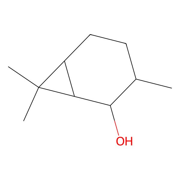 2D Structure of (1S,2R,6R)-3,7,7-trimethylbicyclo[4.1.0]heptan-2-ol
