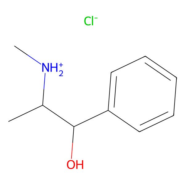 2D Structure of [(1S,2S)-1-Hydroxy-1-phenylpropan-2-yl]-methylazanium;chloride