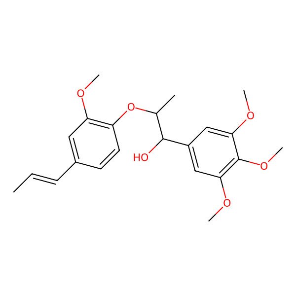 2D Structure of (1S,2S)-2-[2-methoxy-4-[(E)-prop-1-enyl]phenoxy]-1-(3,4,5-trimethoxyphenyl)propan-1-ol