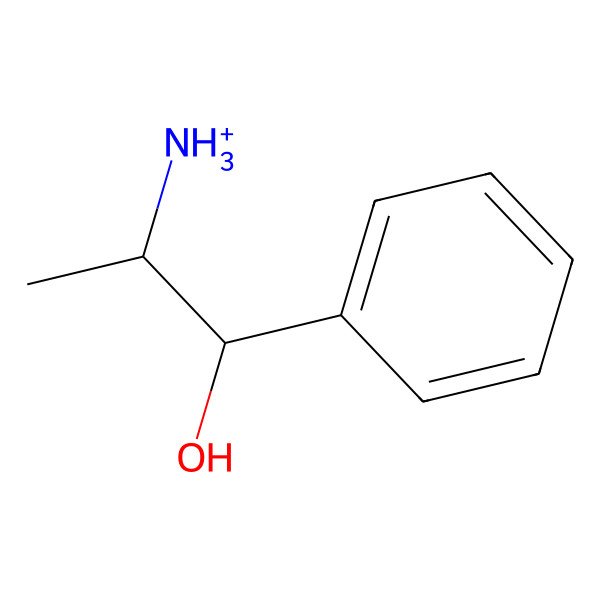 2D Structure of (1S,2S)-(+)-norpseudoephedrine