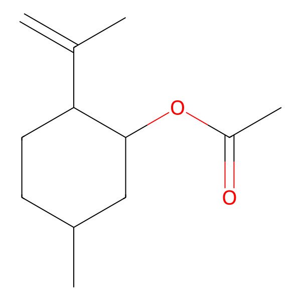 2D Structure of [(1S,2S,5R)-5-methyl-2-prop-1-en-2-ylcyclohexyl] acetate