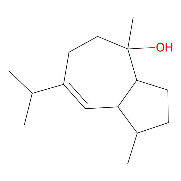 2D Structure of (1S,3aR,4S,8aR)-1,4-dimethyl-7-propan-2-yl-2,3,3a,5,6,8a-hexahydro-1H-azulen-4-ol