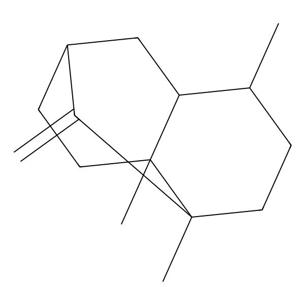 2D Structure of (1S,3R,6R,7R,8R)-3,6,8-trimethyl-2-methylidenetricyclo[5.3.1.03,8]undecane