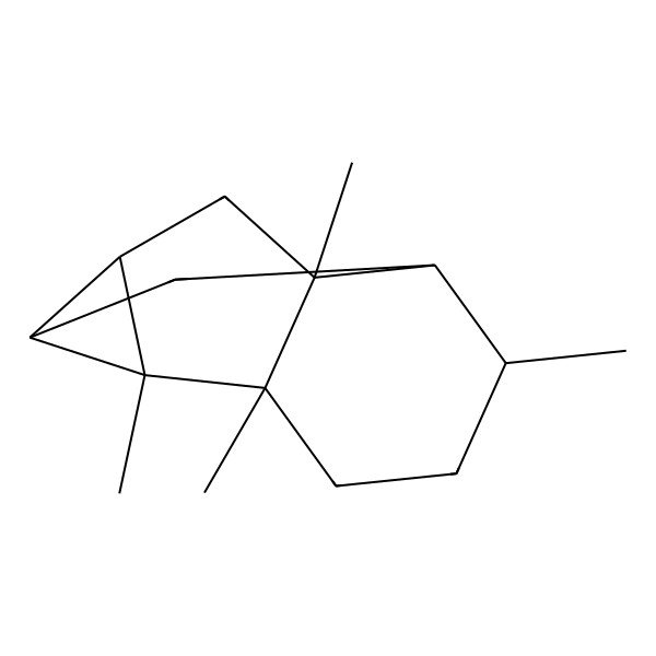 2D Structure of (1S,3S,4S,5R,7S,8R,11S)-4,7,8,11-tetramethyltetracyclo[5.4.0.03,5.04,8]undecane