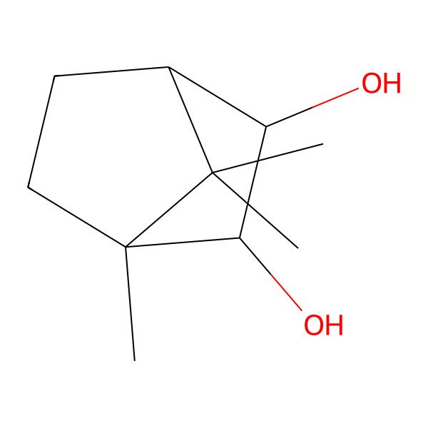 2D Structure of (1S,4beta)-1,7,7-Trimethylbicyclo[2.2.1]heptane-2alpha,3alpha-diol