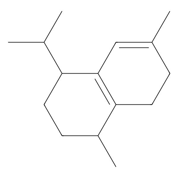 2D Structure of (1S,4R)-1-Isopropyl-4,7-dimethyl-1,2,3,4,5,6-hexahydronaphthalene