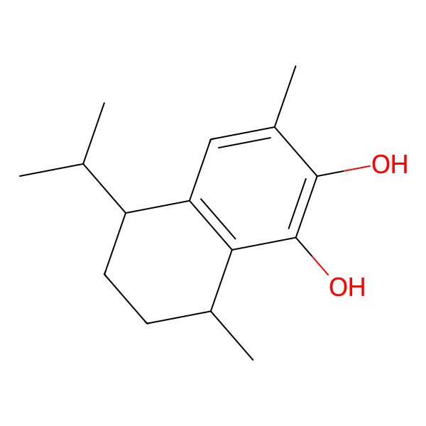 2D Structure of (1S,4R)-7,8-Dihydroxycalamenene