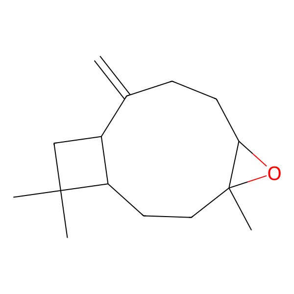 2D Structure of (1S,4R,6S,10R)-4,12,12-trimethyl-9-methylidene-5-oxatricyclo[8.2.0.04,6]dodecane