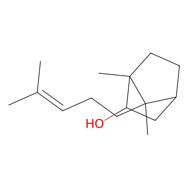 2D Structure of (1S,2R,4S,7R)-1,7-dimethyl-7-(4-methylpent-3-enyl)bicyclo[2.2.1]heptan-2-ol