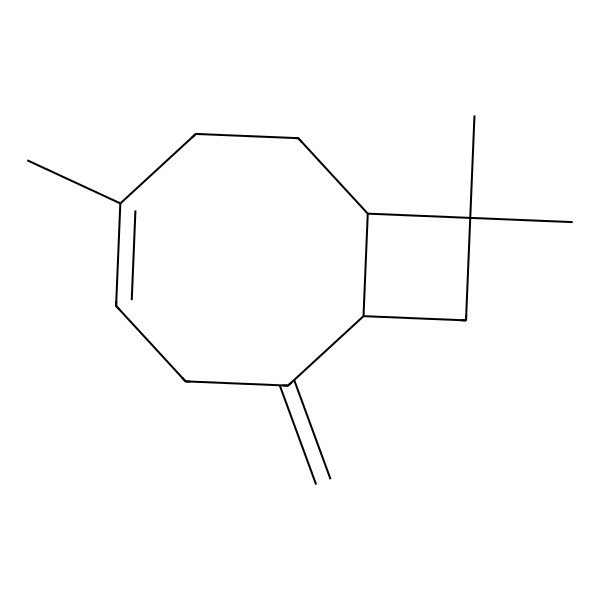 2D Structure of (1S,4Z,8R)-5,9,9-trimethyl-2-methylidenebicyclo[6.2.0]dec-4-ene