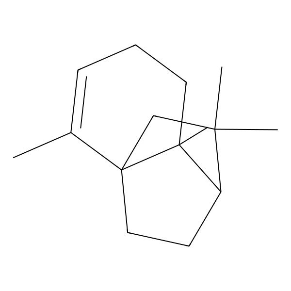 2D Structure of (1S,6R,7R)-2,6,8,8-tetramethyltricyclo[5.2.2.01,6]undec-2-ene