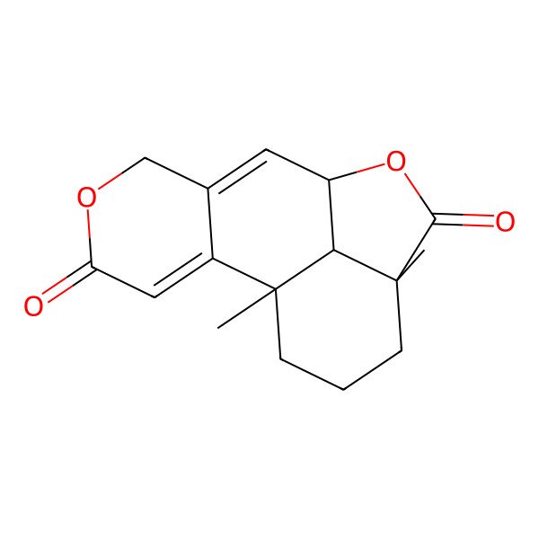 2D Structure of (1S,9R,12S,16R)-1,12-dimethyl-5,10-dioxatetracyclo[7.6.1.02,7.012,16]hexadeca-2,7-diene-4,11-dione