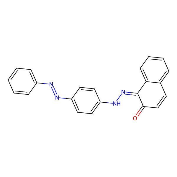 2D Structure of (1Z)-1-[(4-phenyldiazenylphenyl)hydrazinylidene]naphthalen-2-one