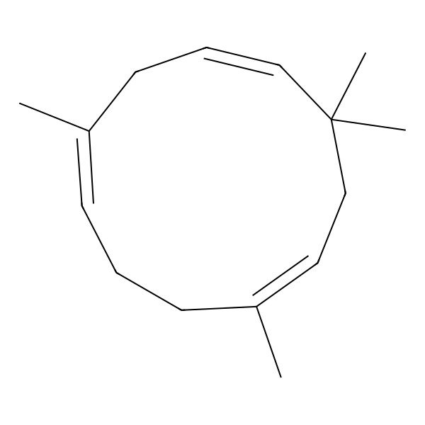 2D Structure of (1Z,4E)-2,6,6,9-tetramethylcycloundeca-1,4,8-triene
