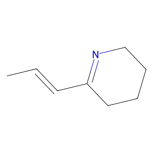 2D Structure of 6-[(E)-prop-1-enyl]-2,3,4,5-tetrahydropyridine