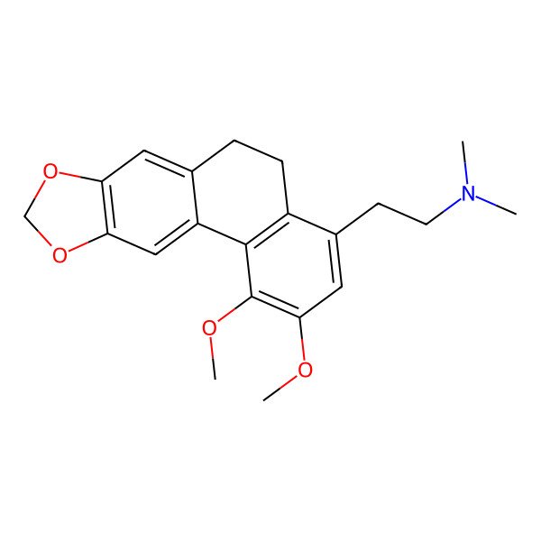 2D Structure of 2-(1,2-dimethoxy-5,6-dihydronaphtho[2,1-f][1,3]benzodioxol-4-yl)-N,N-dimethylethanamine