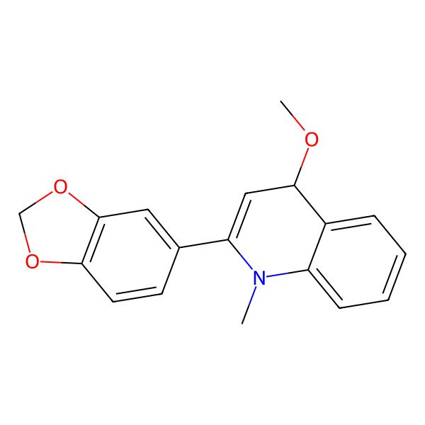 2D Structure of 2-(1,3-benzodioxol-5-yl)-4-methoxy-1-methyl-4H-quinoline