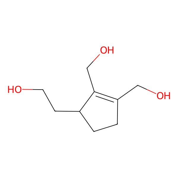 2D Structure of 2-[(1R)-2,3-bis(hydroxymethyl)cyclopent-2-en-1-yl]ethanol