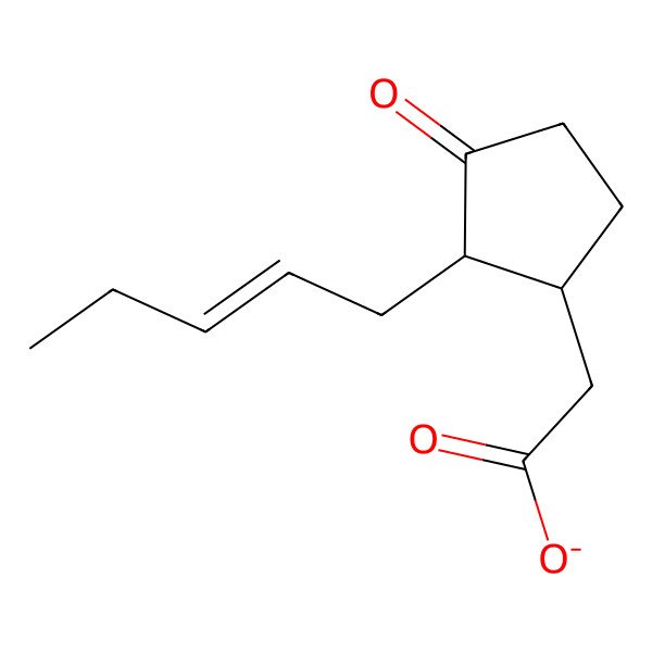 2D Structure of 2-[(1R)-3-oxo-2-[(Z)-pent-2-enyl]cyclopentyl]acetate