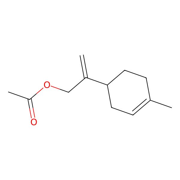 2D Structure of 2-[(1R)-4-methylcyclohex-3-en-1-yl]prop-2-enyl acetate