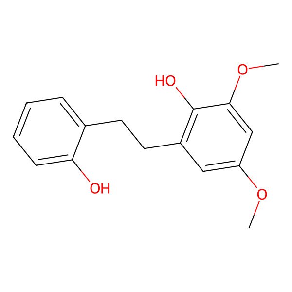 2D Structure of 2-[2-(2-Hydroxyphenyl)ethyl]-4,6-dimethoxyphenol