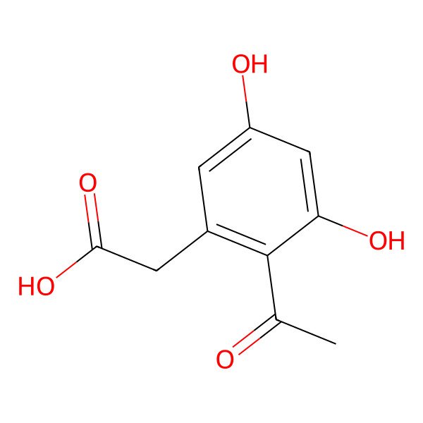 2D Structure of 2-(2-Acetyl-3,5-dihydroxyphenyl)acetic acid