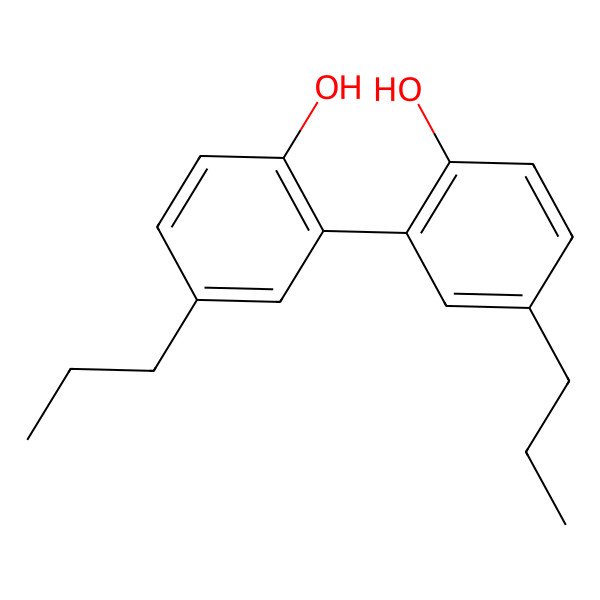 2D Structure of 2-(2-Hydroxy-5-propylphenyl)-4-propylphenol