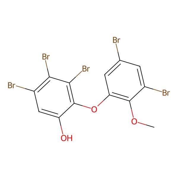 2D Structure of 3,4,5-Tribromo-2-(3,5-Dibromo-2-Methoxyphenoxy)Phenol