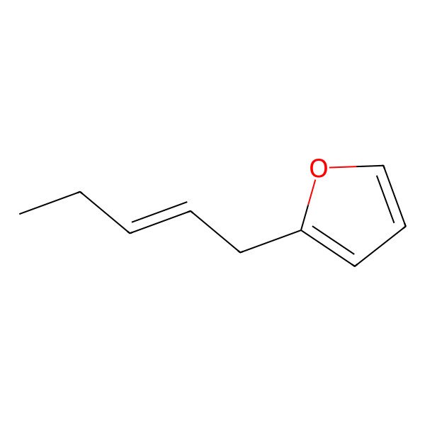 2D Structure of 2-(2-Pentenyl)furan 2D Structure of 2-(2-Pentenyl)furan