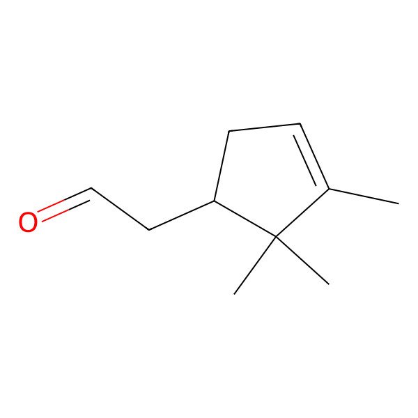 2D Structure of 2-(2,2,3-Trimethylcyclopent-3-en-1-yl)acetaldehyde