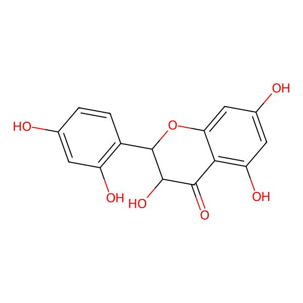 2D Structure of 2-(2,4-Dihydroxyphenyl)-3,5,7-trihydroxy-2,3-dihydrochromen-4-one