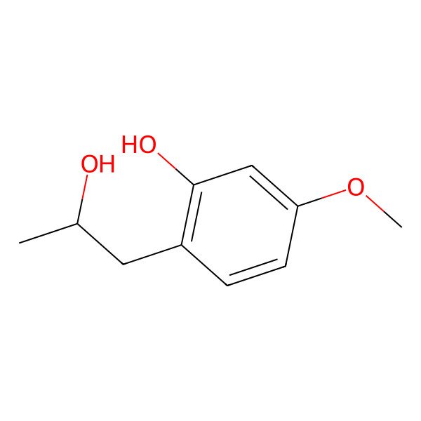 2D Structure of 2-[(2S)-2-hydroxypropyl]-5-methoxyphenol