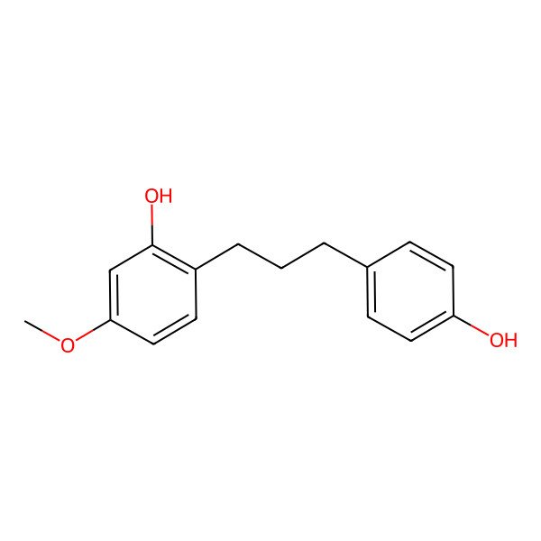 2D Structure of 2-[3-(4-Hydroxyphenyl)propyl]-5-methoxyphenol