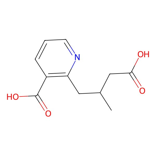 2D Structure of 2-(3-Carboxy-2-methylpropyl)pyridine-3-carboxylic acid 2D Structure of 2-(3-Carboxy-2-methylpropyl)pyridine-3-carboxylic acid