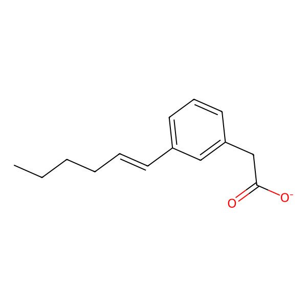 2D Structure of 2-(3-hex-1-enylphenyl)acetate