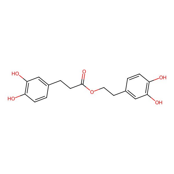 2D Structure of 2-(3,4-Dihydroxyphenyl)ethyl 3-(3,4-dihydroxyphenyl)propanoate