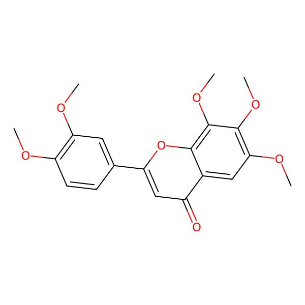 2D Structure of 2-(3,4-Dimethoxyphenyl)-6,7,8-trimethoxy-4H-1-benzopyran-4-one